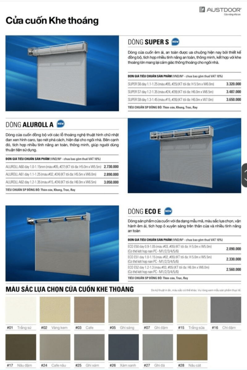 Cửa cuốn khe thoáng Quận 7
