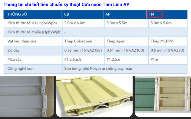 Báo giá Cửa cuốn Austdoor Huyện Xuân Lộc Đồng Nai dạng tấm liền