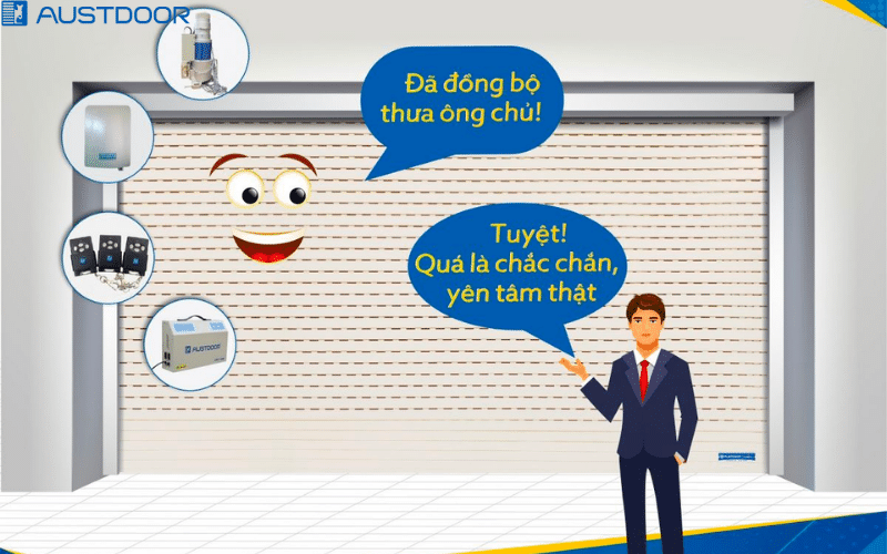 Tìm hiểu bộ tời Cửa cuốn Austdoor Huyện Tân Trụ Long An