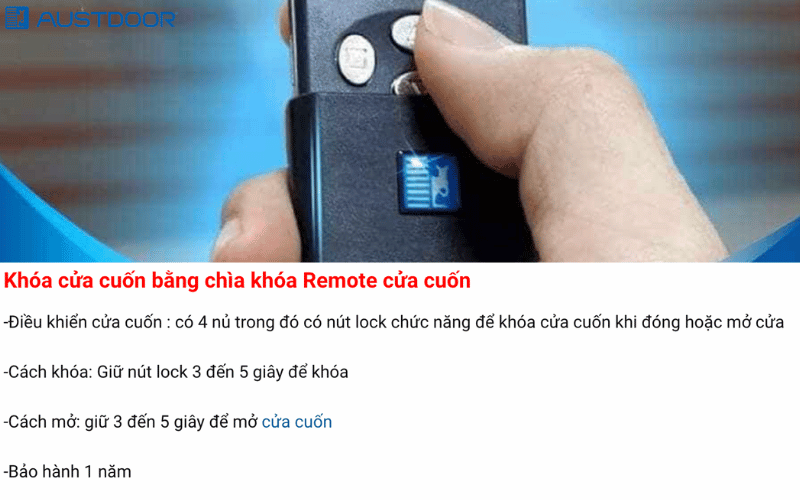 Các loại khoá cửa cuốn Austdoor Huyện Tân Châu Tây Ninh khuyên dùng