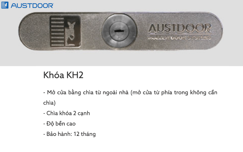 Các loại khoá cửa cuốn Austdoor Huyện Tân Châu Tây Ninh khuyên dùng