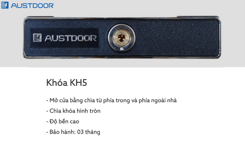 Các loại khoá cửa cuốn Austdoor Huyện Tân Châu Tây Ninh khuyên dùng