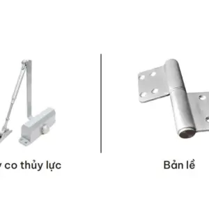 Bản lề và tay co thủy lực cửa thép kỹ thuật Austdoor