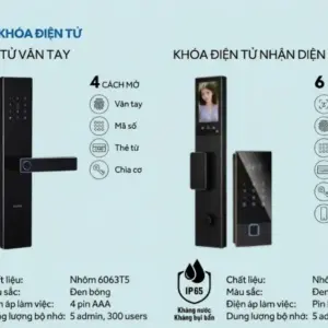 Khóa điện tử cửa thép vân gỗ Austdoor STAND-FIT