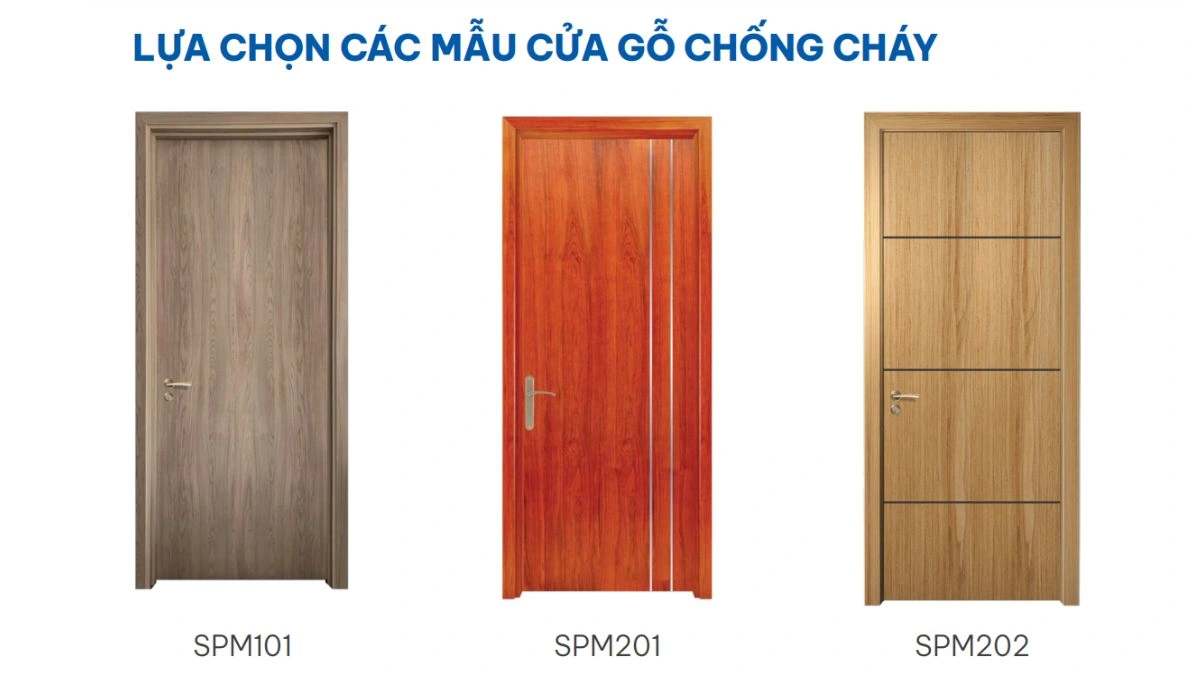 Các mẫu cửa gỗ chống cháy SPETEK chất lượng cao