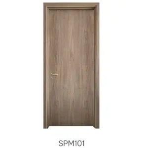 Cửa gỗ chống cháy Austdoor SPM101 vân gỗ sáng