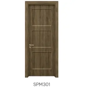 Mẫu cửa gỗ chống cháy Austdoor SPM301 chia ô phào sang trọng
