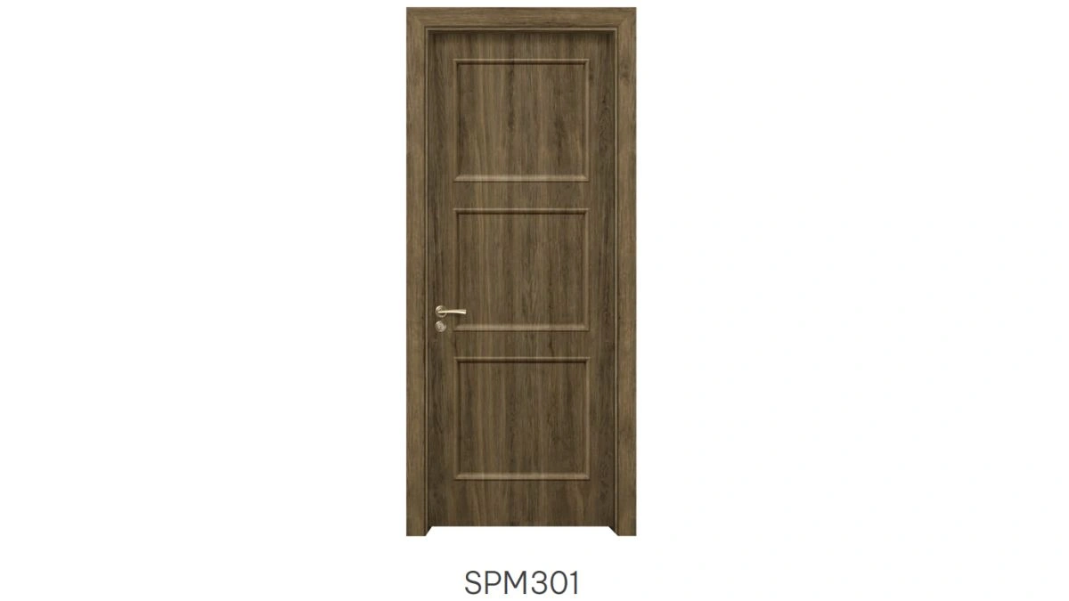 Cửa gỗ chống cháy Austdoor SPM301 chia ô phào sang trọng