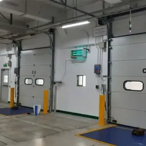 Mẫu cửa cuốn trượt trần Overhead Austdoor OV3 hiện đại