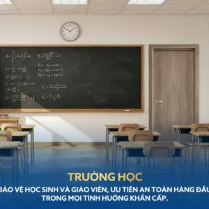 Ứng dụng lắp đặt cửa gỗ chống cháy SPETEK tại trường học