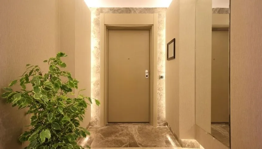 Cửa thép Austdoor Gia Lai - cửa thép màu be cho căn hộ