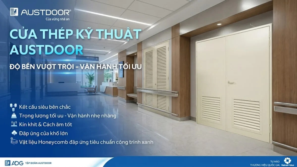 Báo giá cửa thép Austdoor Quảng Ngãi cho dòng cửa kỹ thuật