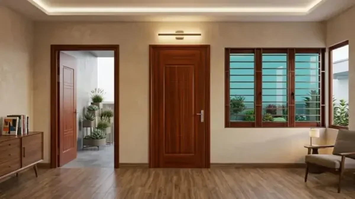 Cửa thép vân gỗ Austdoor phong cách cổ điển