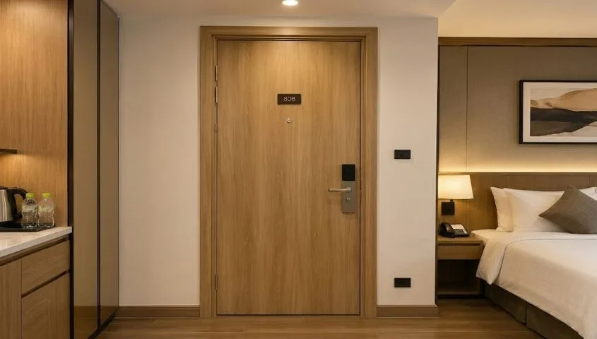 Cửa thép Austdoor TP Hồ Chí Minh - cửa thép vân gỗ cho phòng ngủ