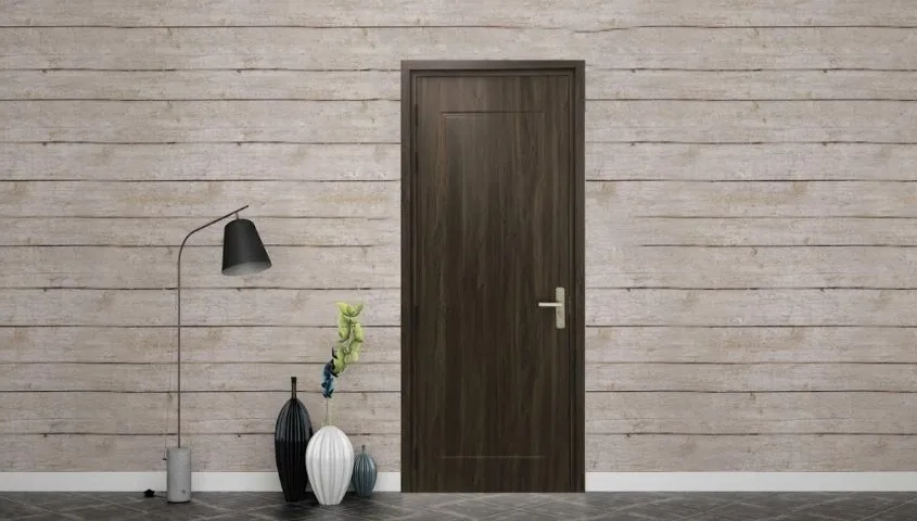 Cửa gỗ Austdoor An Giang - bề mặt cửa theo độ dày tường và mép nẹp