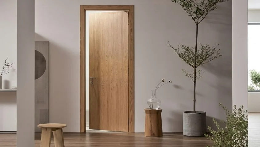 Cửa gỗ Austdoor Đà Nẵng - bề mặt cửa theo phong cách nội thất và màu vân
