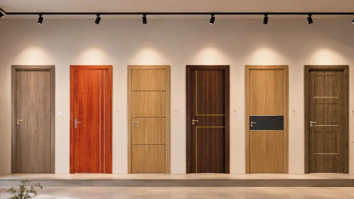 Cửa gỗ nhà phố Austdoor phối màu theo từng phòng