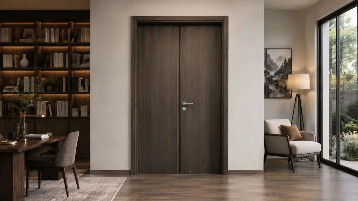 Đại lý cửa gỗ Austdoor trưng bày mẫu cửa thực tế