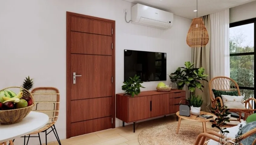 Cửa gỗ hoàn thiện tại An Giang - bàn giao sau cải tạo