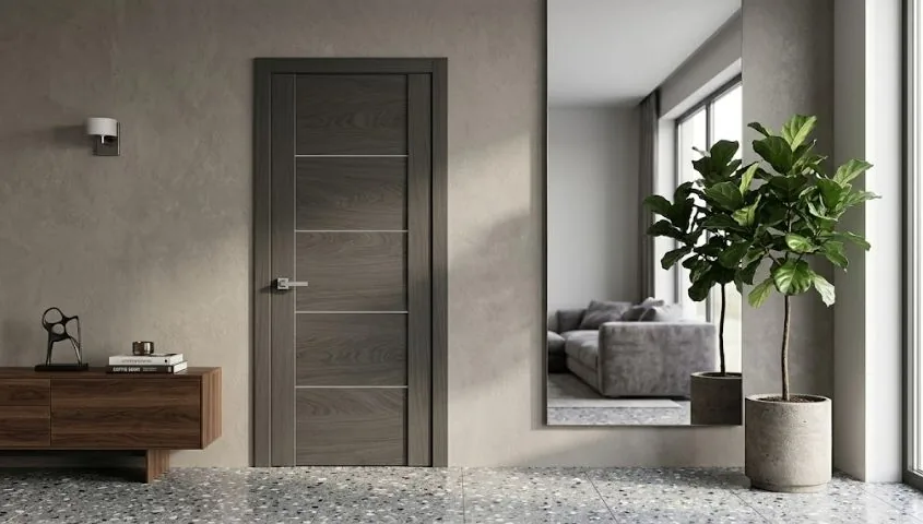 Cửa gỗ Austdoor An Giang - xử lý mép tường sau tháo cửa cũ
