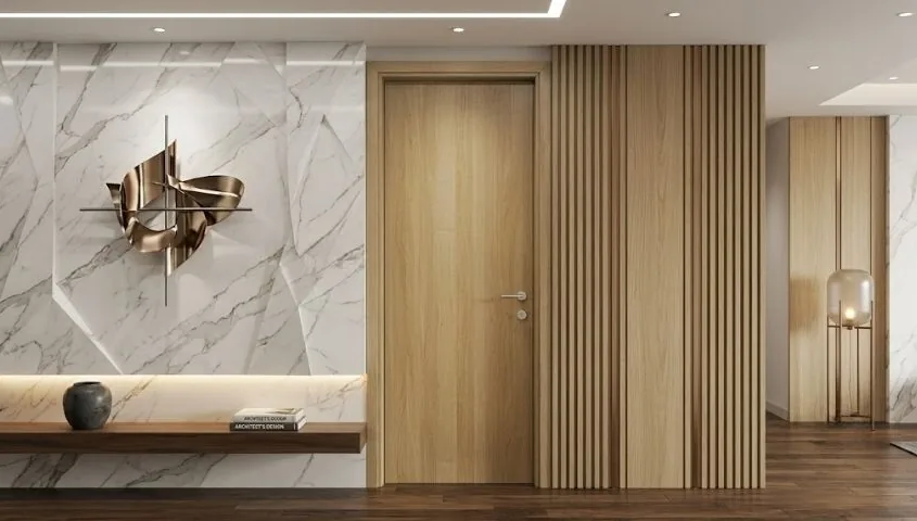 Cửa gỗ hoàn thiện tại Cần Thơ - thử khóa và hướng mở