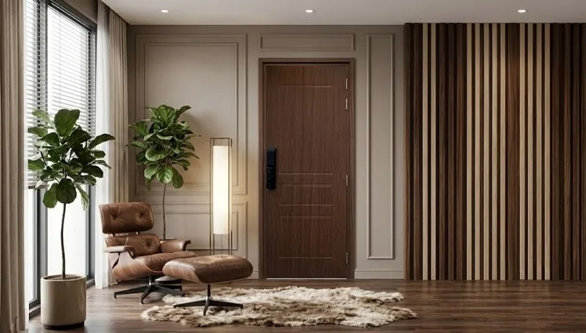 Cửa gỗ Austdoor Cần Thơ - kiểm cánh phụ và chốt phụ