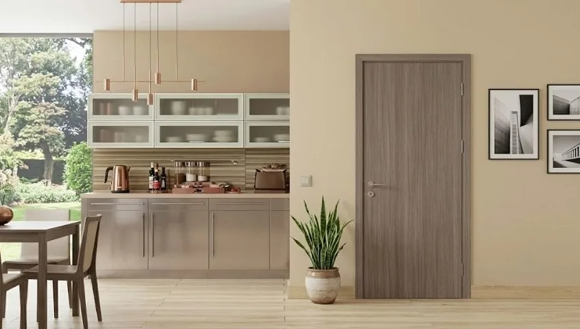 Cửa gỗ hoàn thiện sau bước bàn giao