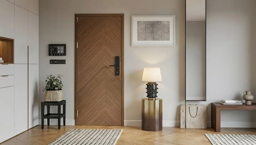 Cửa gỗ hoàn thiện tại Đồng Nai - bàn giao khi công trình còn nội thất