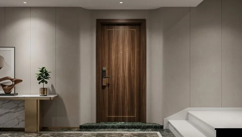 Lắp cửa gỗ Austdoor - che cạnh cửa sau khi lắp
