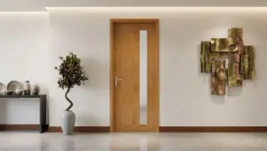 Lắp đặt cửa gỗ Austdoor Gia Lai bảo vệ mặt vân