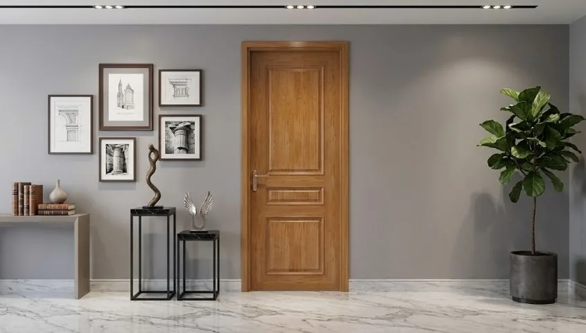 Cửa gỗ Austdoor Gia Lai - cạnh cánh được kiểm trước khi treo