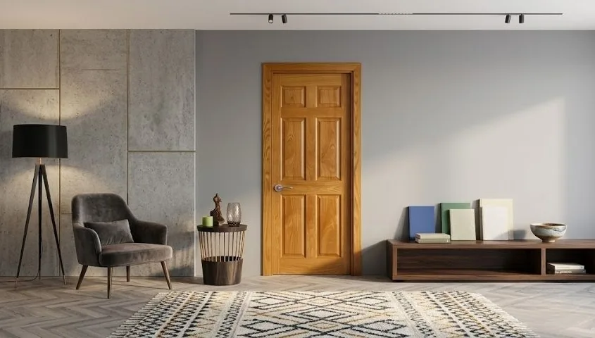 Cửa gỗ Austdoor Khánh Hòa có ô kính - kiểm ánh sáng và tầm nhìn khi bàn giao