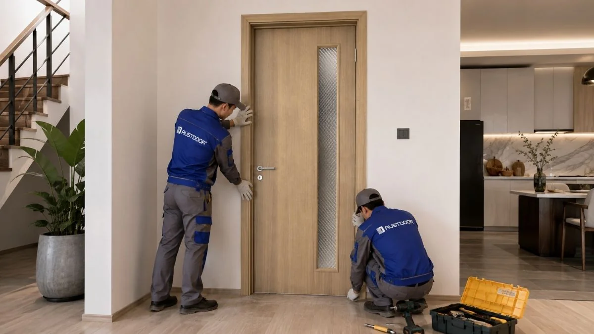 Lắp đặt cửa gỗ Austdoor trong không gian nội thất