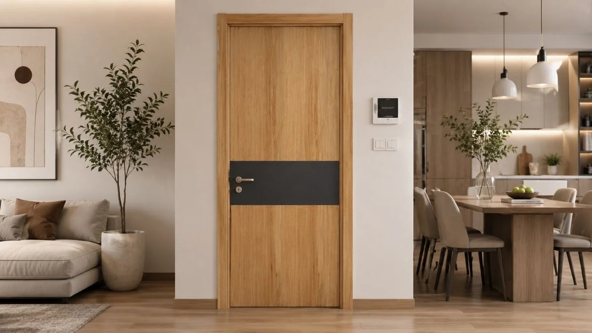 Mẫu cửa gỗ Austdoor sau khi hoàn thiện tại công trình